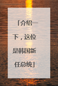 介绍一下，这位是韩国新任总统
