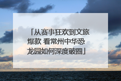 从赛事狂欢到文旅爆款 看常州中华恐龙园如何深度破圈