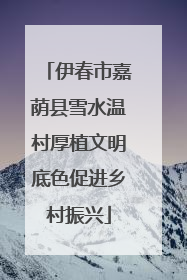 伊春市嘉荫县雪水温村厚植文明底色促进乡村振兴