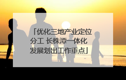 优化三地产业定位分工 长株潭一体化发展划出工作重点