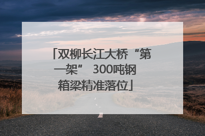 双柳长江大桥“第一架” 300吨钢箱梁精准落位