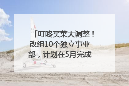 叮咚买菜大调整！改组10个独立事业部，计划在5月完成App端全面改版