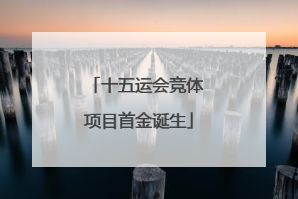 十五运会竞体项目首金诞生