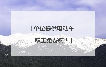 单位提供电动车，职工免费骑！