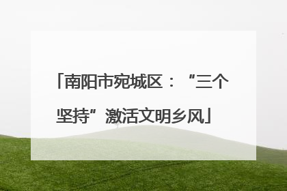 南阳市宛城区：“三个坚持”激活文明乡风