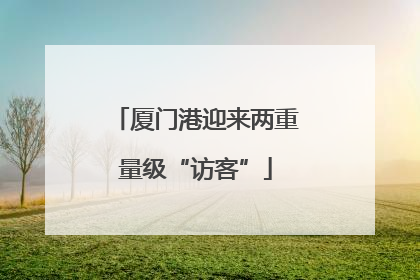 厦门港迎来两重量级“访客”