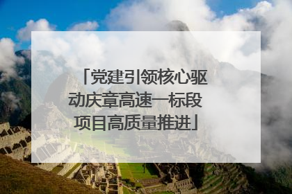党建引领核心驱动庆章高速一标段项目高质量推进