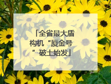 全省最大盾构机“厦金号”破土始发