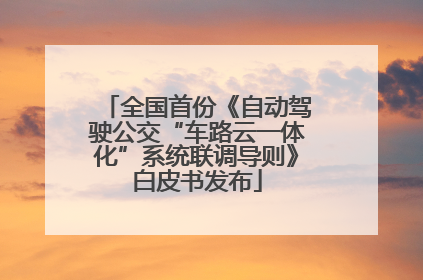 全国首份《自动驾驶公交“车路云一体化”系统联调导则》白皮书发布