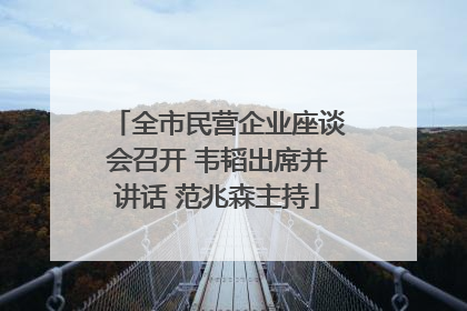 全市民营企业座谈会召开 韦韬出席并讲话 范兆森主持