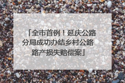 全市首例！延庆公路分局成功办结乡村公路路产损失赔偿案