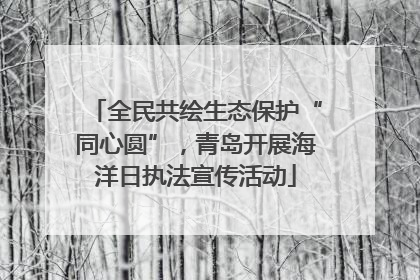 全民共绘生态保护“同心圆”，青岛开展海洋日执法宣传活动