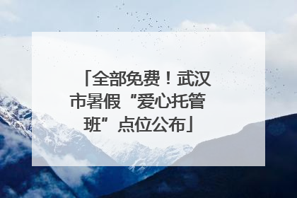 全部免费！武汉市暑假“爱心托管班”点位公布