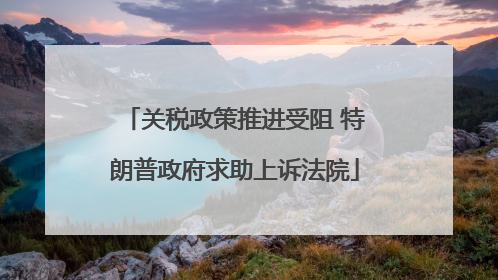 关税政策推进受阻 特朗普政府求助上诉法院