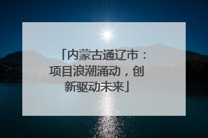 内蒙古通辽市：项目浪潮涌动，创新驱动未来