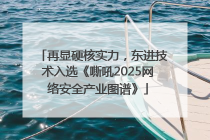 再显硬核实力，东进技术入选《嘶吼2025网络安全产业图谱》
