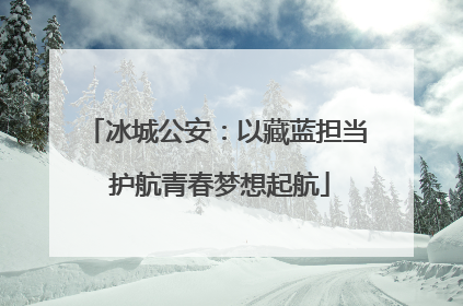 冰城公安：以藏蓝担当 护航青春梦想起航