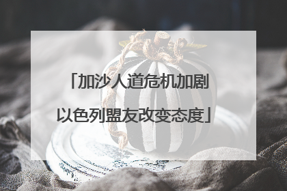 加沙人道危机加剧 以色列盟友改变态度