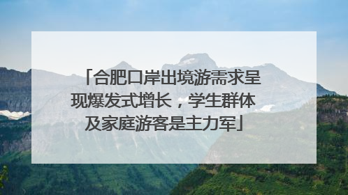 合肥口岸出境游需求呈现爆发式增长，学生群体及家庭游客是主力军