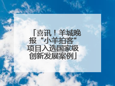 喜讯！羊城晚报“小羊拍客”项目入选国家级创新发展案例