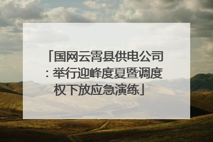 国网云霄县供电公司：举行迎峰度夏暨调度权下放应急演练