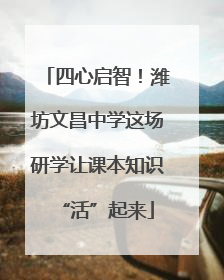 四心启智！潍坊文昌中学这场研学让课本知识“活”起来