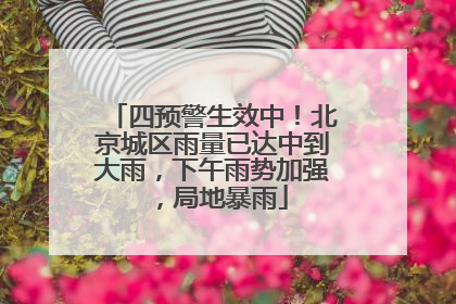 四预警生效中！北京城区雨量已达中到大雨，下午雨势加强，局地暴雨