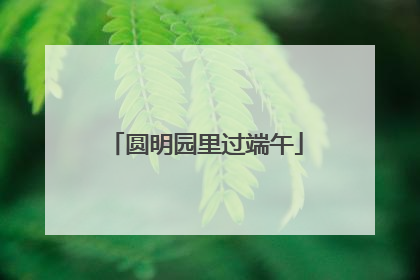 圆明园里过端午