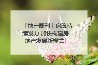 地产周刊丨房改持续发力 加快构建房地产发展新模式