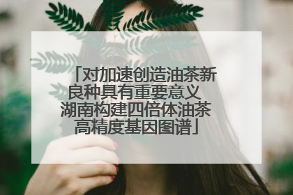 对加速创造油茶新良种具有重要意义 湖南构建四倍体油茶高精度基因图谱