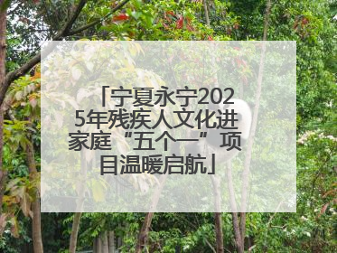 宁夏永宁2025年残疾人文化进家庭“五个一”项目温暖启航
