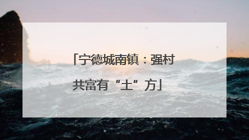 宁德城南镇：强村共富有“土”方