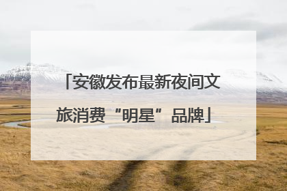安徽发布最新夜间文旅消费“明星”品牌