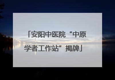 安阳中医院“中原学者工作站”揭牌
