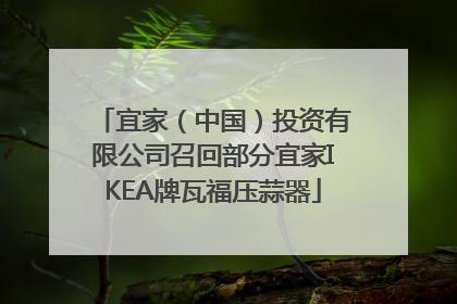 宜家（中国）投资有限公司召回部分宜家IKEA牌瓦福压蒜器