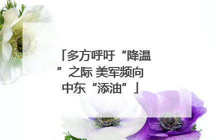 多方呼吁“降温”之际 美军频向中东“添油”