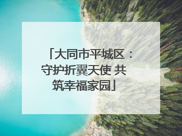 大同市平城区：守护折翼天使 共筑幸福家园