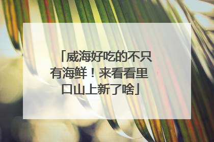 威海好吃的不只有海鲜！来看看里口山上新了啥