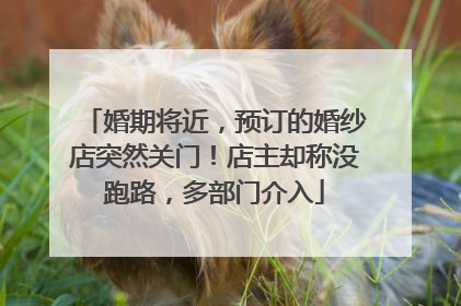 婚期将近，预订的婚纱店突然关门！店主却称没跑路，多部门介入