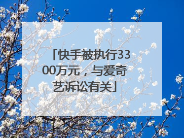 快手被执行3300万元，与爱奇艺诉讼有关