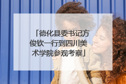 德化县委书记方俊钦一行到四川美术学院参观考察