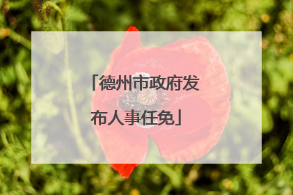 德州市政府发布人事任免