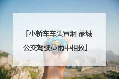 小轿车车头冒烟 蒙城公交驾驶员雨中相救