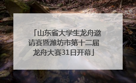 山东省大学生龙舟邀请赛暨潍坊市第十二届龙舟大赛31日开幕