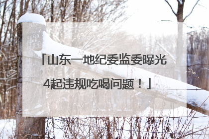 山东一地纪委监委曝光4起违规吃喝问题！