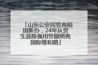 山东公安民警亮相国新办，24年从警生涯陈强用警徽照亮国际维和路