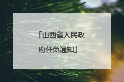 山西省人民政府任免通知