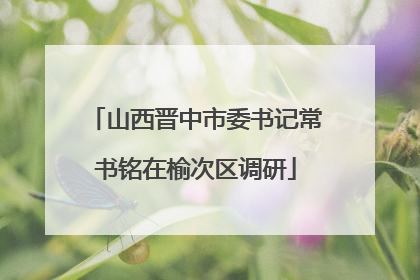 山西晋中市委书记常书铭在榆次区调研
