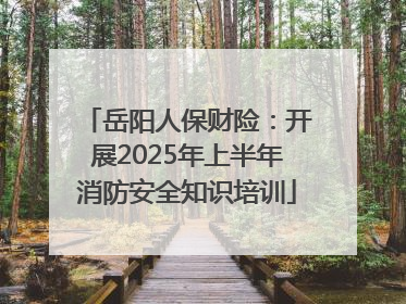 岳阳人保财险：开展2025年上半年消防安全知识培训