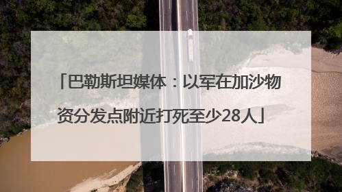 巴勒斯坦媒体：以军在加沙物资分发点附近打死至少28人